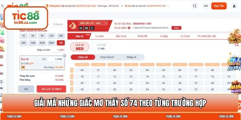 74 là con gì