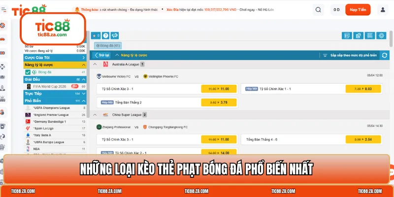 Kèo thẻ phạt