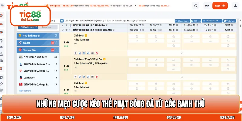 Kèo thẻ phạt